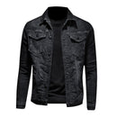 Plus Velours Épaissir Garder Au Chaud Bomber Pilote Noir Hiver Denim Veste Hommes Jeans Manteau Moto Casual Vêtements Pardessus Outwear