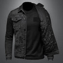 Plus Velours Épaissir Garder Au Chaud Bomber Pilote Noir Hiver Denim Veste Hommes Jeans Manteau Moto Casual Vêtements Pardessus Outwear