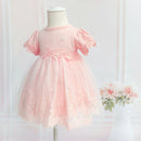 Girls Dress Summer Lace Chiffon Flowers Embroidery Children Clothing Baby Princess Dress Ball Gown 0-2Y