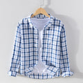 Shirt for Men Cotton Linen Turn-down Collar Tops Male Casual Button Up Vintage Clothing