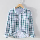 Shirt for Men Cotton Linen Turn-down Collar Tops Male Casual Button Up Vintage Clothing