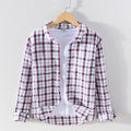 Shirt for Men Cotton Linen Turn-down Collar Tops Male Casual Button Up Vintage Clothing