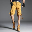 Été hommes pantalons courts genou longueur coton militaire hommes Cargo Shorts multi-poches en plein air armée travail hommes Shorts