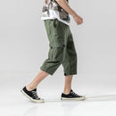 Été Hommes Camo Cargo Pantalon Coton Militaire Hommes D'été Casual Poche Solide Cordon Veau-Longueur Pantalon Pantalon
