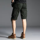 Été hommes pantalons courts genou longueur coton militaire hommes Cargo Shorts multi-poches en plein air armée travail hommes Shorts
