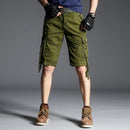 Été hommes pantalons courts genou longueur coton militaire hommes Cargo Shorts multi-poches en plein air armée travail hommes Shorts