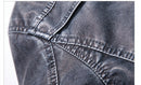 Vintage Men's Leather Jackets Autumn Winter New Casual Motorcycle Leather Jacket Mens Long Thicken Faux Fur Coats