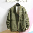 Nouveau automne hommes veste décontractée manteau hommes lavé solide coton vêtements armée vert Bomber vestes mâle Cargo manteaux Streetwear