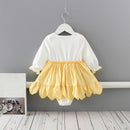 Baby Autumn Clothing Newborn Baby Girls Clothes Plaid Bodysuit Playsuit Jumpsuit Outfits Sunsuit with Sunflowers 0-2Y