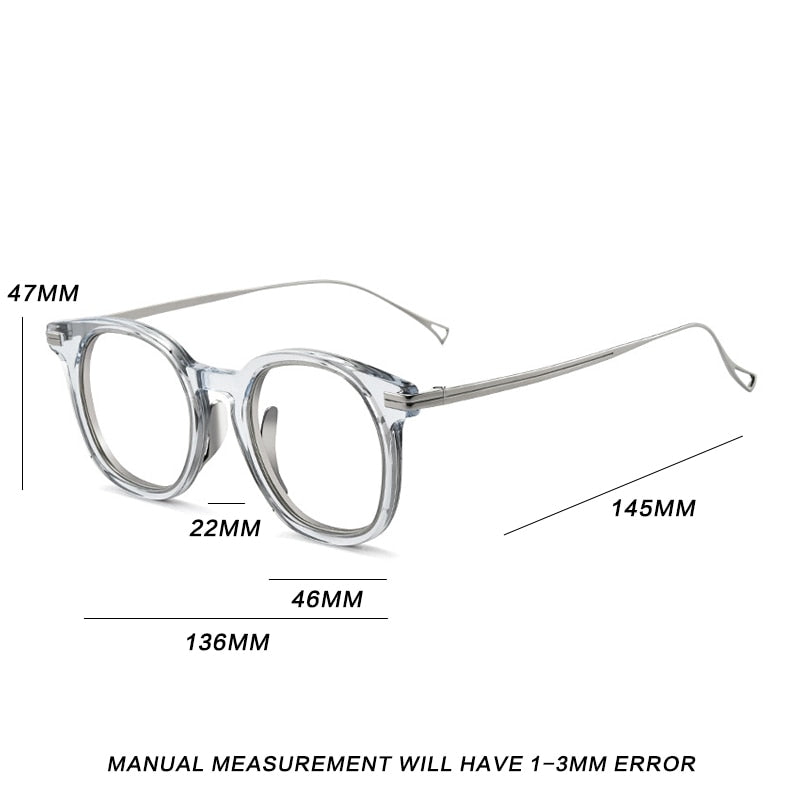 Vintage Titanium Glasses Frame Men Luxury Brand Designer Optical Eyeglasses Frame Women Prescription Acetate Eyewear