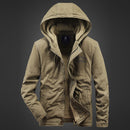 winter Padded Jacket Tooling Cotton-padded Jacket Men's Corduroy Lapel Pure Cotton Padded Jacket Casual Hooded Men Jacket