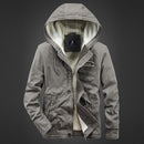 winter Padded Jacket Tooling Cotton-padded Jacket Men's Corduroy Lapel Pure Cotton Padded Jacket Casual Hooded Men Jacket