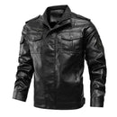 Veste en cuir pour hommes hiver vêtements pour hommes coupe-vent en cuir manteaux hommes Slim Fit Faux cuir moto vestes vêtements