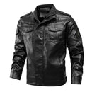 Veste en cuir pour hommes hiver vêtements pour hommes coupe-vent en cuir manteaux hommes Slim Fit Faux cuir moto vestes vêtements