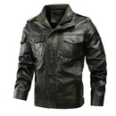 Veste en cuir pour hommes hiver vêtements pour hommes coupe-vent en cuir manteaux hommes Slim Fit Faux cuir moto vestes vêtements