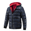 Hiver hommes vestes thermiques nouveaux hommes coton épais chaud sweats à capuche manteaux décontracté extérieur deux côtés porter vestes vêtements pour hommes