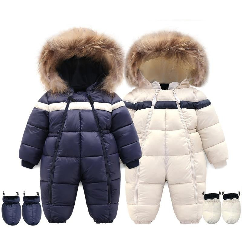 New Winter Infant Baby Boy Girl Romper Thicken Baby Snowsuit  Windproof Warm Jumpsuit For Children Clothes Toddler Outfit