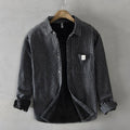 Hommes hiver polaire doublé chaud épais classique rayé chemises mâle à manches longues revers brossé décontracté rétro hauts vêtements