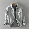 Hommes hiver polaire doublé chaud épais classique rayé chemises mâle à manches longues revers brossé décontracté rétro hauts vêtements