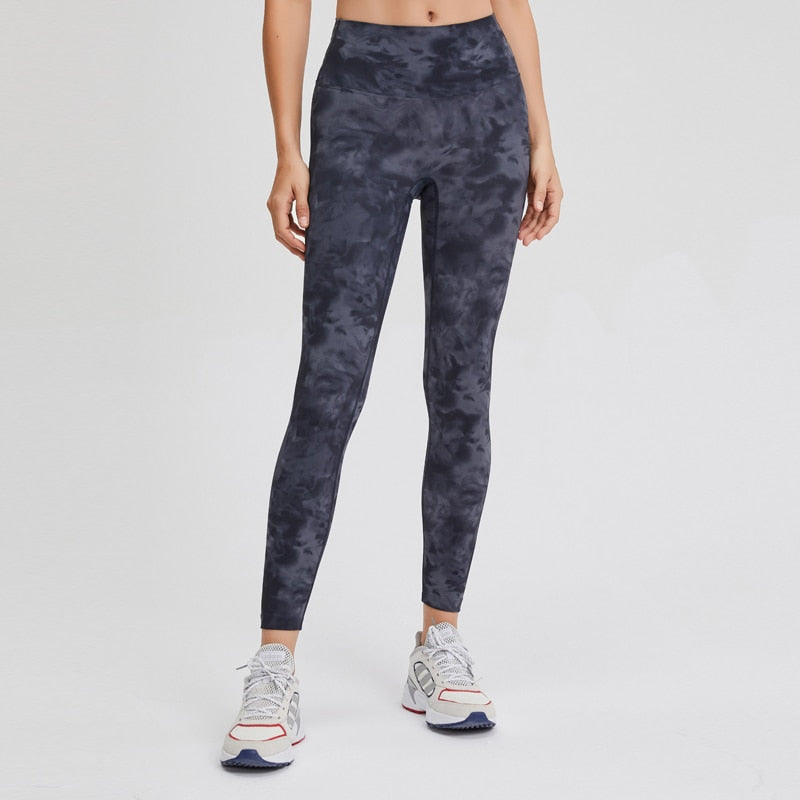 25 "rythme cravate colorant Yoga Leggings pas de couture avant femmes pantalons de Yoga beurre doux Leggings Sport femmes Fitness