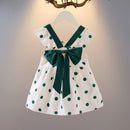 Summer Baby Girls Beach Princess Dress Cute Bow Flowers Sleeveless Cotton Toddler Dresses kids girls Clothing Set