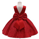 Children Dress Princess Dress Embroidered Sleeveless Bow Princess Dress Little Girl Piano Performance Costume