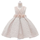 Children Dress Princess Dress Embroidered Sleeveless Bow Princess Dress Little Girl Piano Performance Costume