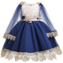 Flower Kids Dresses With Lace Shawl for Girls Wedding Party Princess Dresses Baby Girls First Dresses