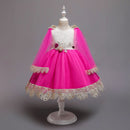 Flower Kids Dresses With Lace Shawl for Girls Wedding Party Princess Dresses Baby Girls First Dresses