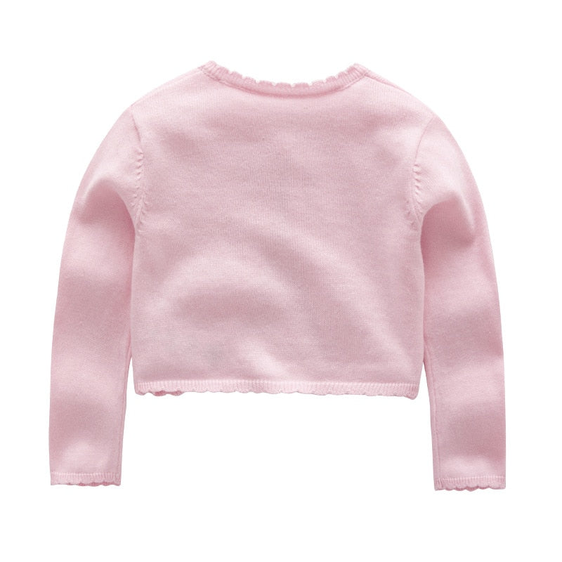 Veste pull tricoté pour petites filles, joli Cardigan court pour demoiselles d'honneur, chemise climatisée, nouvelle collection