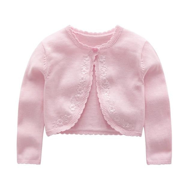 Veste pull tricoté pour petites filles, joli Cardigan court pour demoiselles d'honneur, chemise climatisée, nouvelle collection