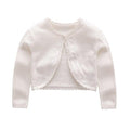 Veste pull tricoté pour petites filles, joli Cardigan court pour demoiselles d'honneur, chemise climatisée, nouvelle collection