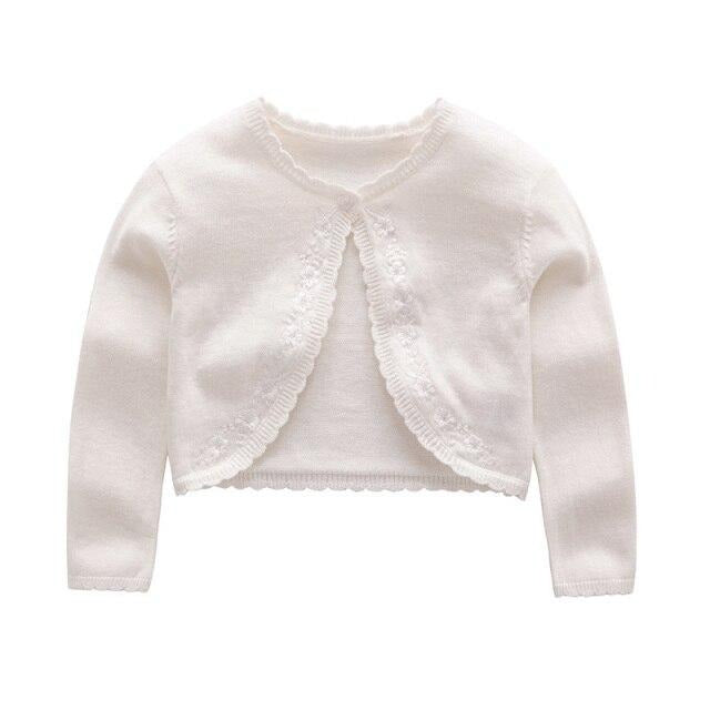 Veste pull tricoté pour petites filles, joli Cardigan court pour demoiselles d'honneur, chemise climatisée, nouvelle collection