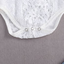 Infant Baby Girl Clothes set Toddler Long sleeve Lace Gauze Bodysuit + Baby Girl Jeans Kids Newborn Clothing Outfits