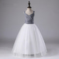 Flower Girl Dresses Elegant Formal A-line Sleeveless Dress For Girl Princess Kids Clothing For Wedding Birthday Party