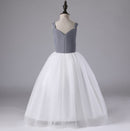 Flower Girl Dresses Elegant Formal A-line Sleeveless Dress For Girl Princess Kids Clothing For Wedding Birthday Party