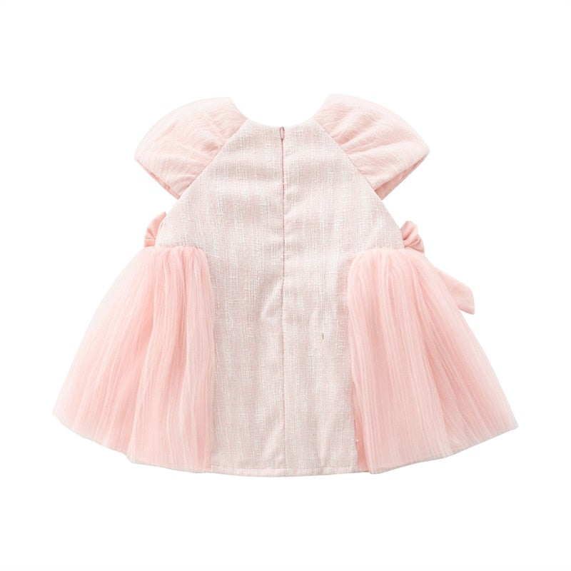 Princess Baby Girl Dresses Autumn Baby Dress Ball Gown Tulle Wedding Party Dress  + Plush Coat cardigan