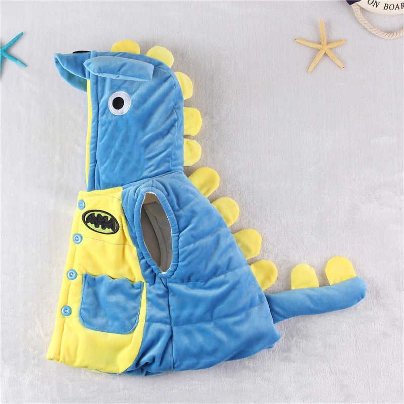 Flanelle dinosaure coton rembourré bébé garçon vêtements bébé ensemble 3 pièces manteau + gilet + pantalon vêtements pour bébés pour 0-2 ans