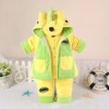 Flanelle dinosaure coton rembourré bébé garçon vêtements bébé ensemble 3 pièces manteau + gilet + pantalon vêtements pour bébés pour 0-2 ans