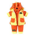 Flanelle dinosaure coton rembourré bébé garçon vêtements bébé ensemble 3 pièces manteau + gilet + pantalon vêtements pour bébés pour 0-2 ans