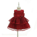 Baby Girls New Year Dress Summer Ball gown Stack-up Fringed Wedding Birthday Party Dresses Infant Toddles Clothes