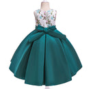 Flower girls dress kids elegant bow tutu Dress for baby princess party clothes children costumes girls clothing