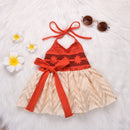 Baby Girls Moana Summer Dress Kids Tutu Bow Beach Sundress Toddler